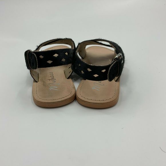 Matisse Black Boho Cross Strap Flat Sandals Size 8 - Picture 3 of 8